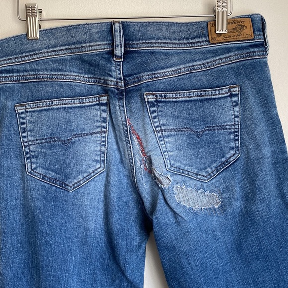 👖Diesel distressed/ patched jeans. Relaxed skinny low waist size 29 - Picture 9 of 16